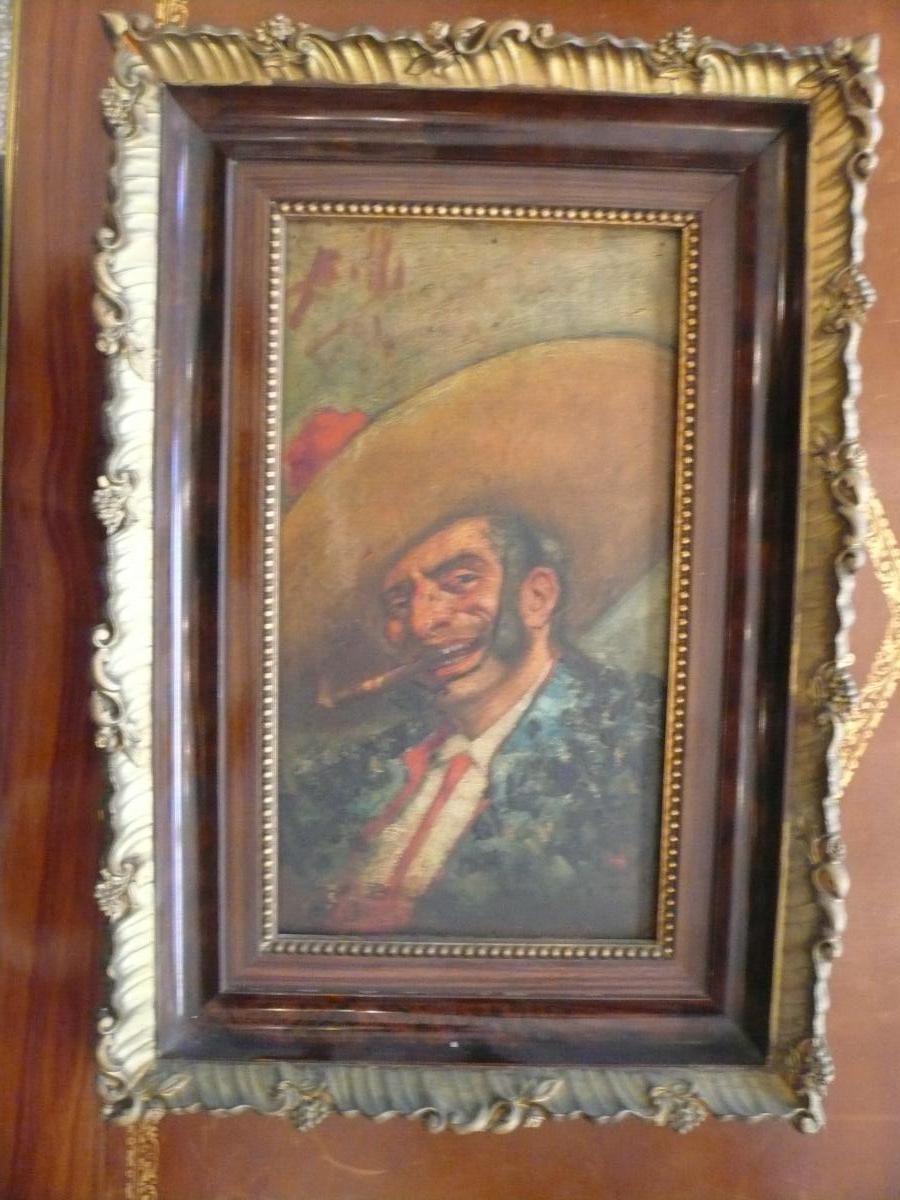 "portrait d'Espagnol au Cigare" Par Enrico Belli (19 ème)