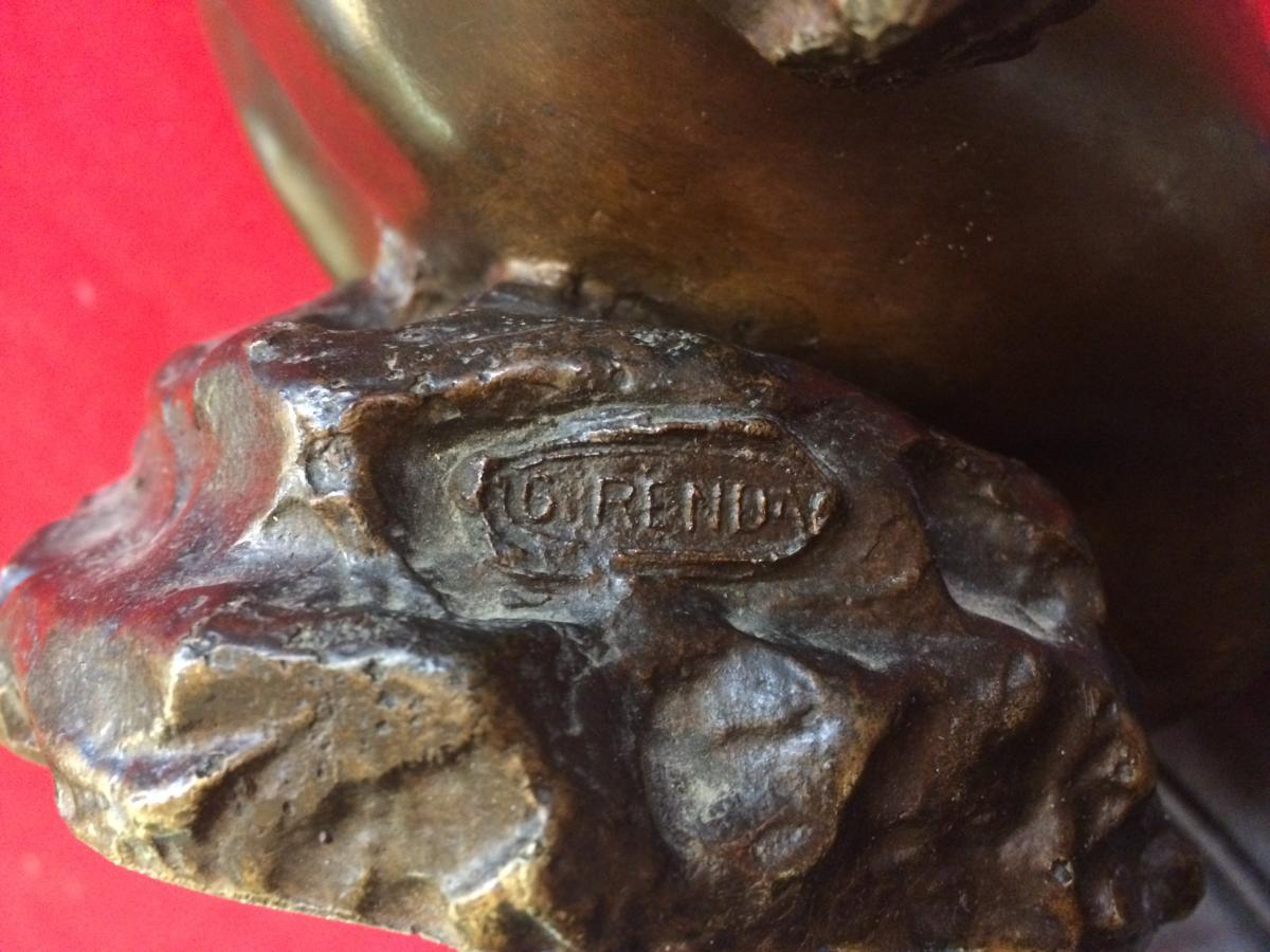 Buste Féminin En Bronze  De Giuseppe Renda(1859-1939)-photo-2