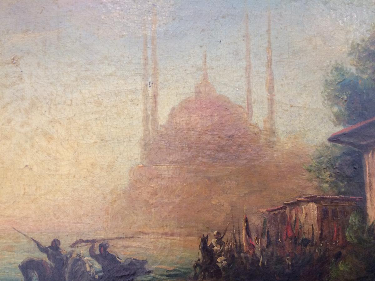 Saint Sophia In Constantinople, Turkey. Painting Of Alfred Aug. Bachmann-photo-3