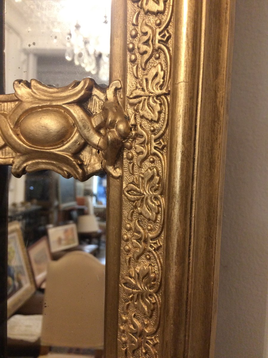 Louis XVI Style Gilded Mirror-photo-4
