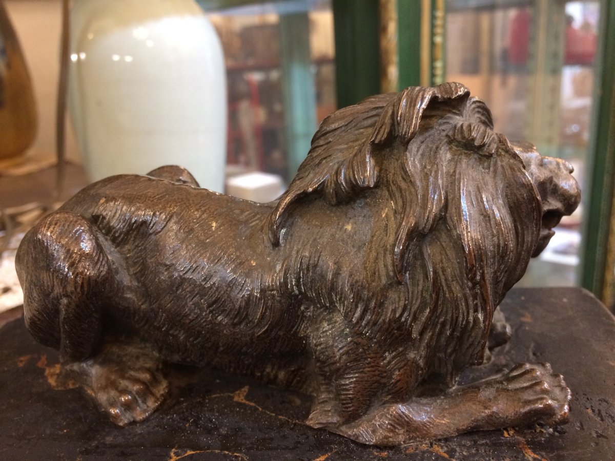 Lion , Presse-papiers En Bronze -photo-4