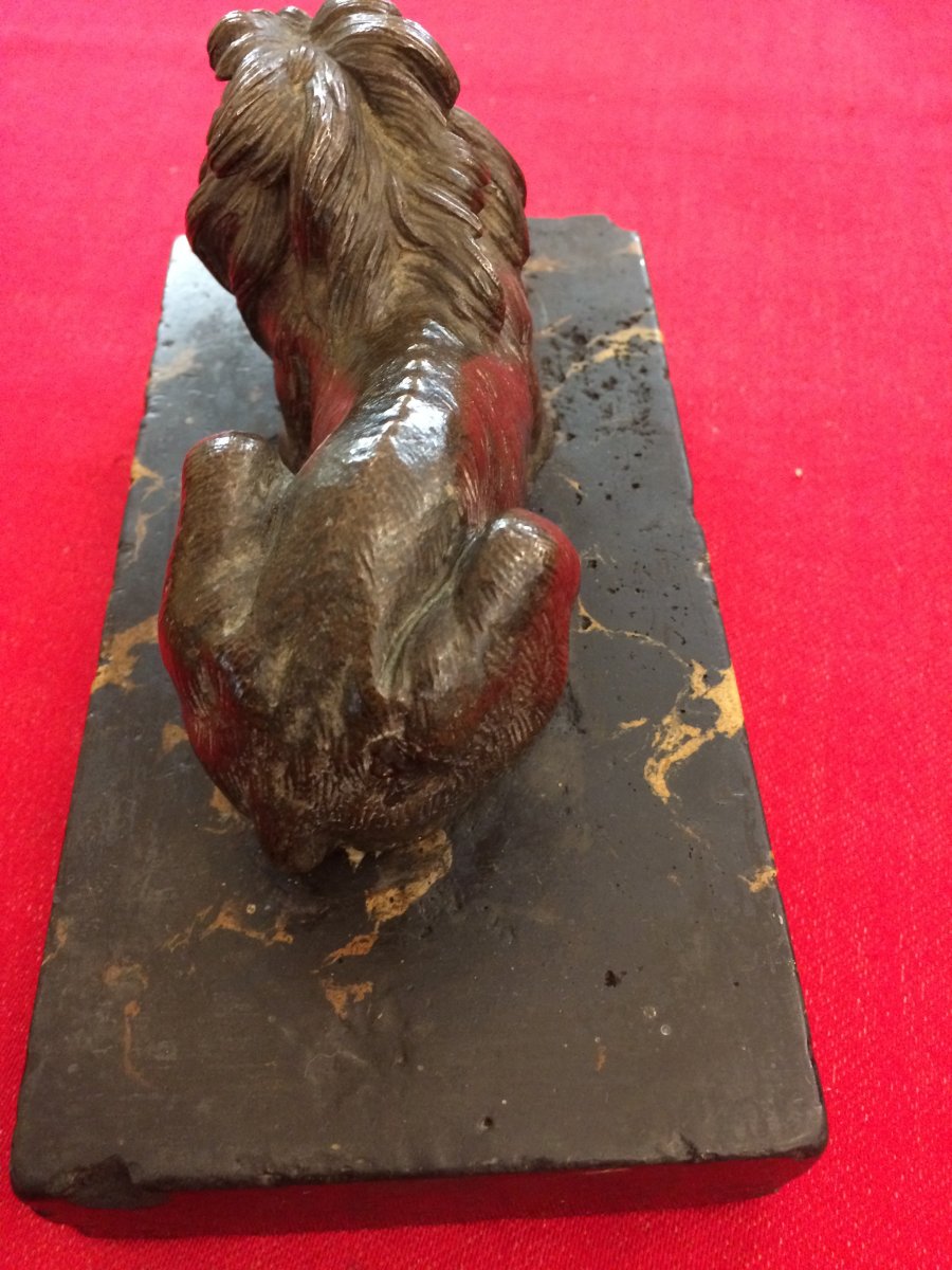 Lion , Presse-papiers En Bronze -photo-3