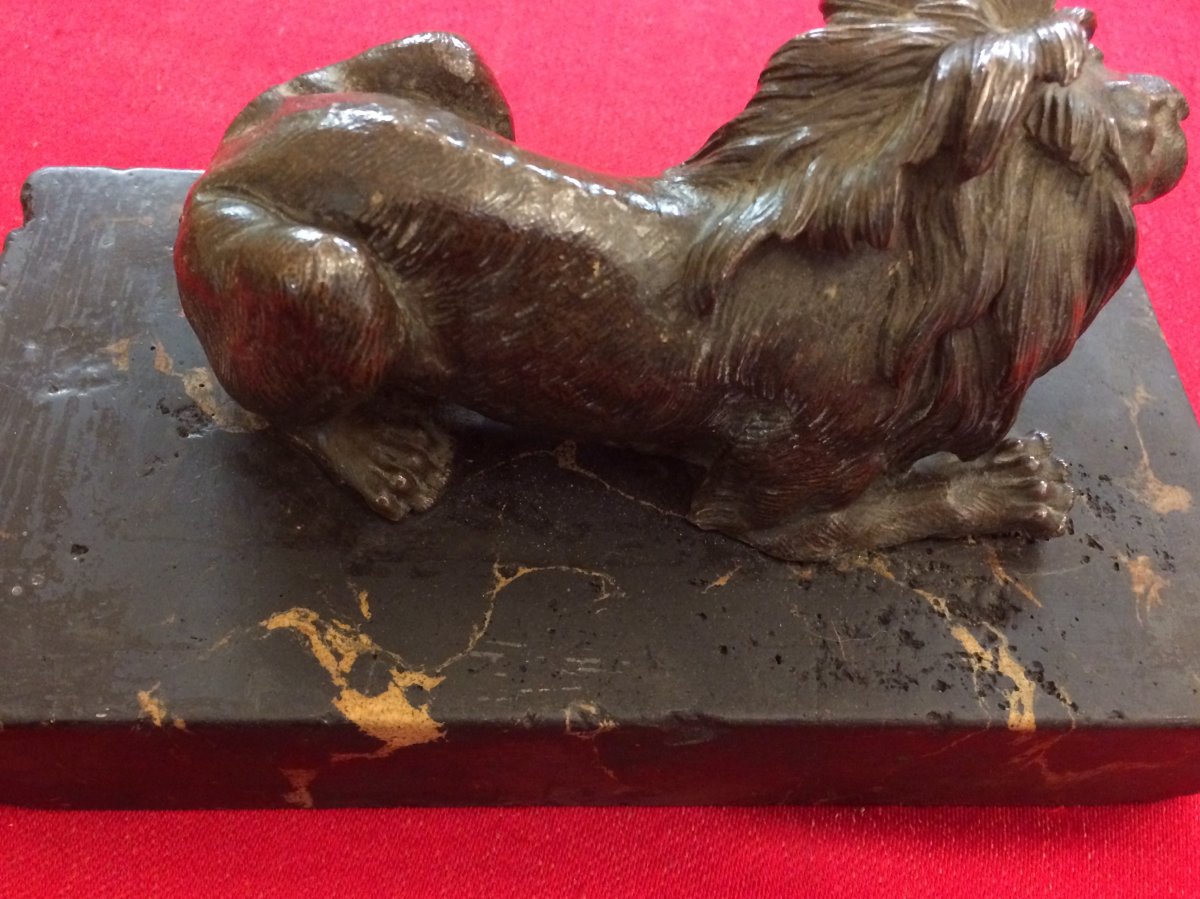 Lion , Presse-papiers En Bronze -photo-4