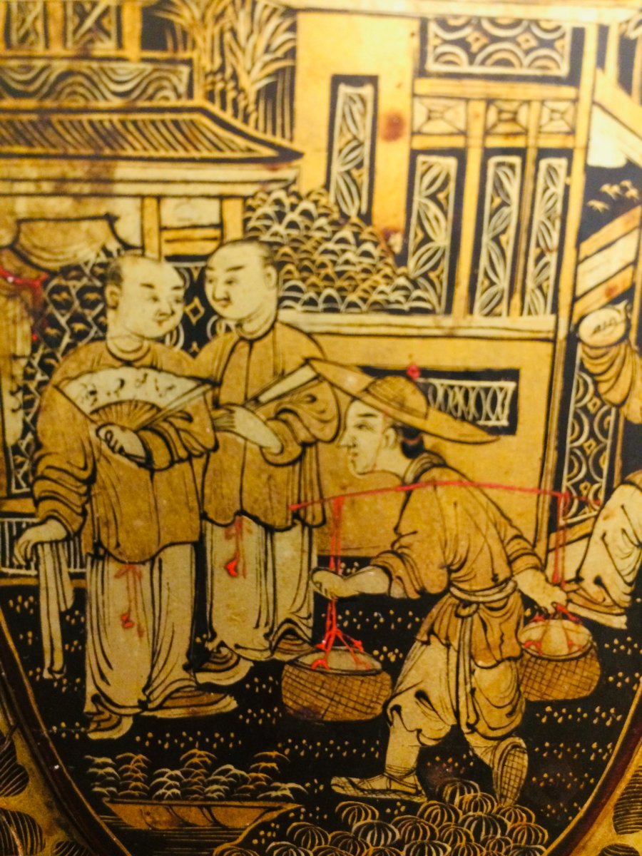 Petit Cabinet Chinois 19 ème En Laque -photo-1