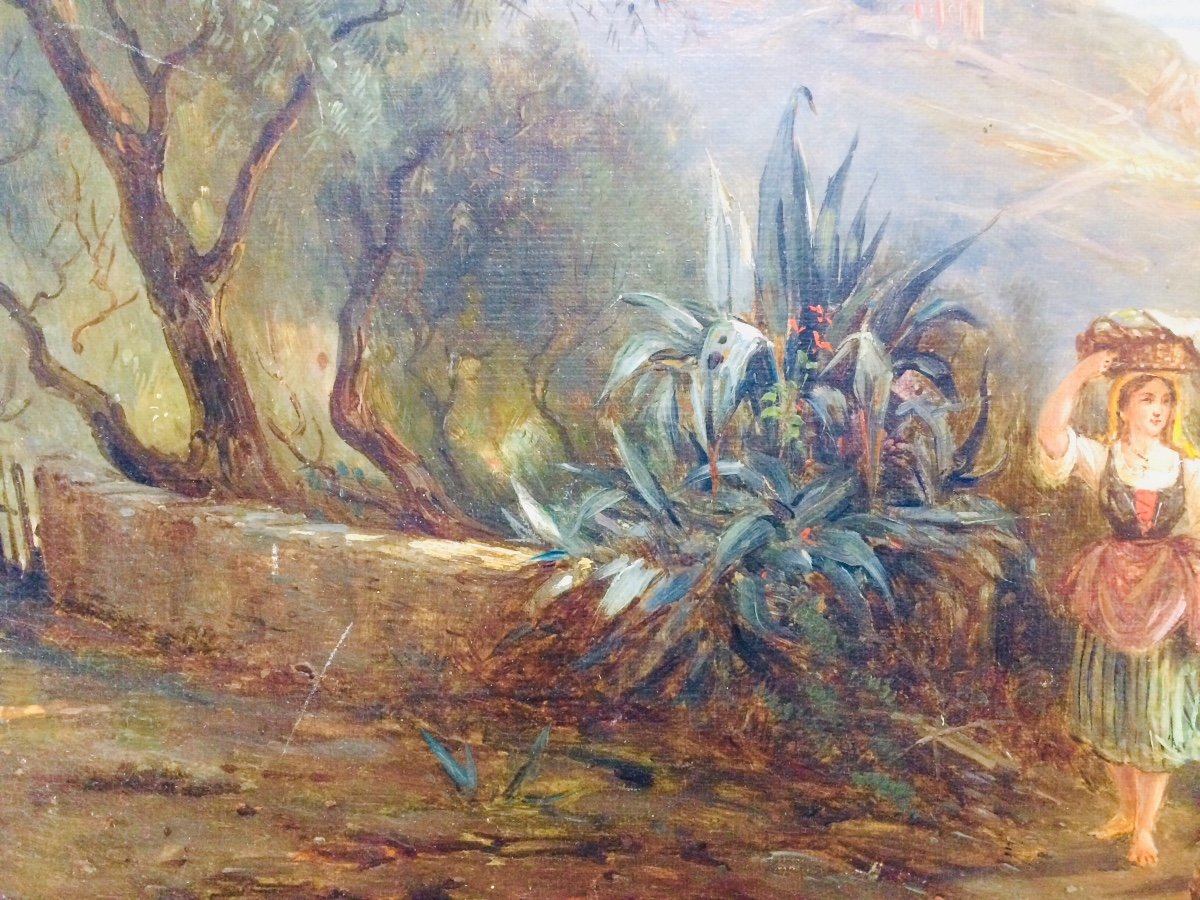 Nice, Le Château De L’anglais Au Mont Boron, Peint Par Jules Defer -photo-4