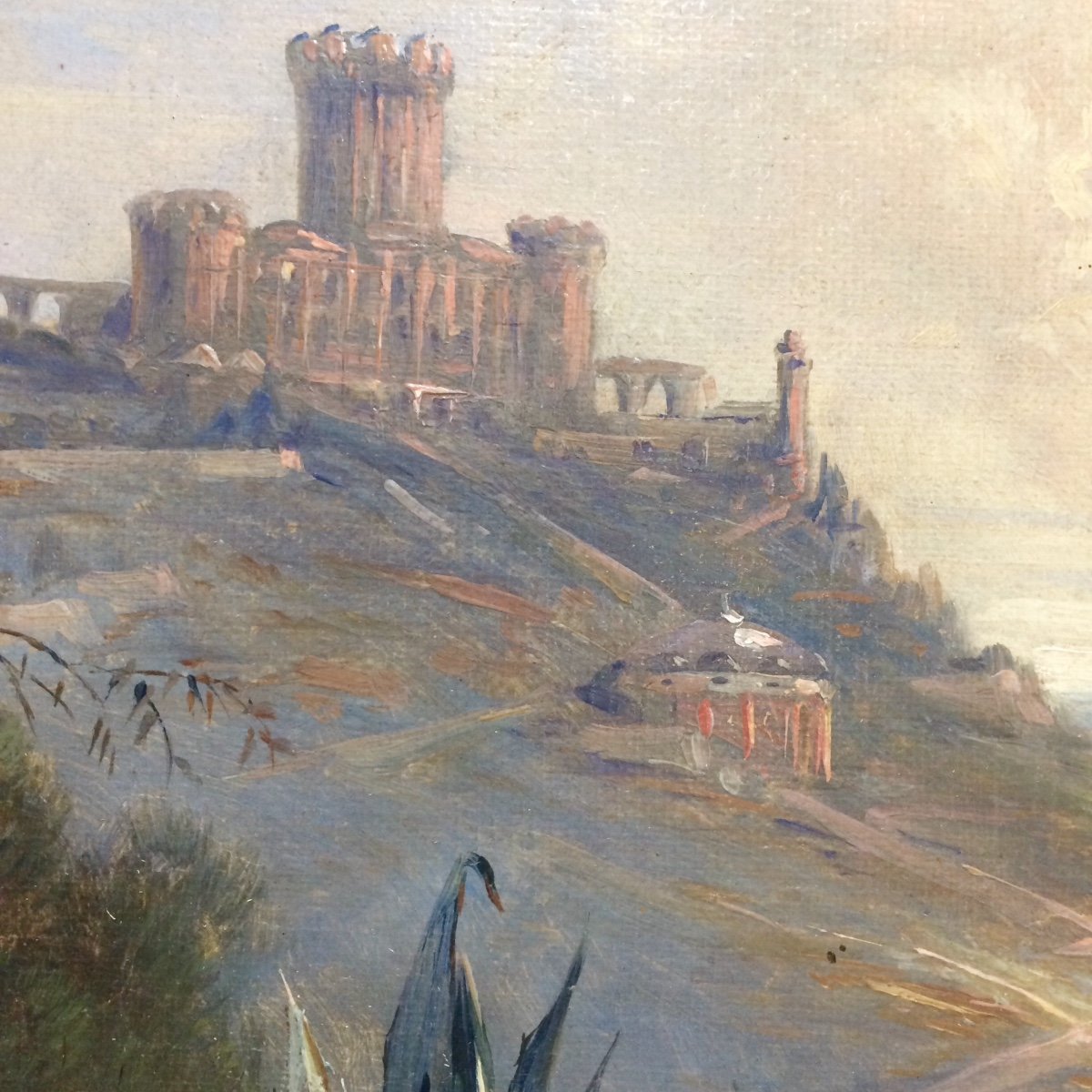 Nice, Le Château De L’anglais Au Mont Boron, Peint Par Jules Defer -photo-2