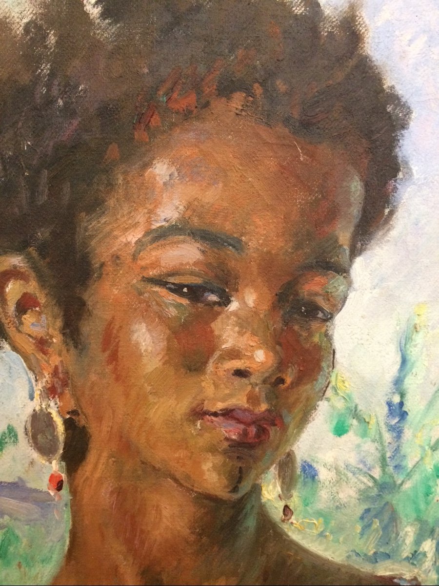 Pontoy : La Marrakchie.peinture Orientaliste Du Maroc-photo-2