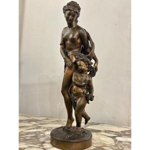  Bronze  " La déesse Vénus et L’Amour" de Ernest Rancoulet