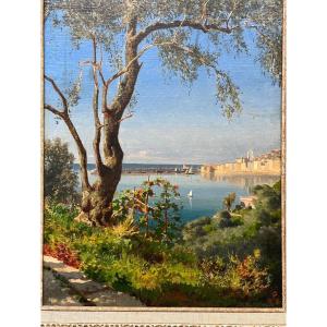 View Of Menton, Alpes Maritimes, At The End Of The XIXth Century