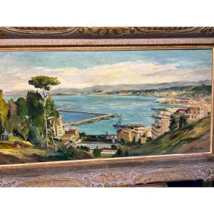 Emile Bou , Peintre Orientaliste Français : Panorama De La Baie D’alger