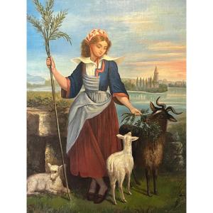 The Shepherdess And Her Goats