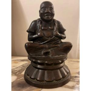 Laughing Buddha In Bronze 