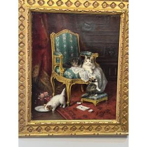 Famille de chats par Jules Leroy