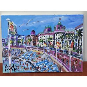 La promenade des Anglais et l’hôtel Negresco par Yvon Grac