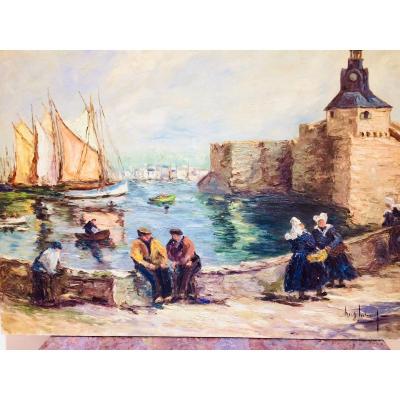 The Port Of Concarneau In Brittany: Return Of The Fishermen