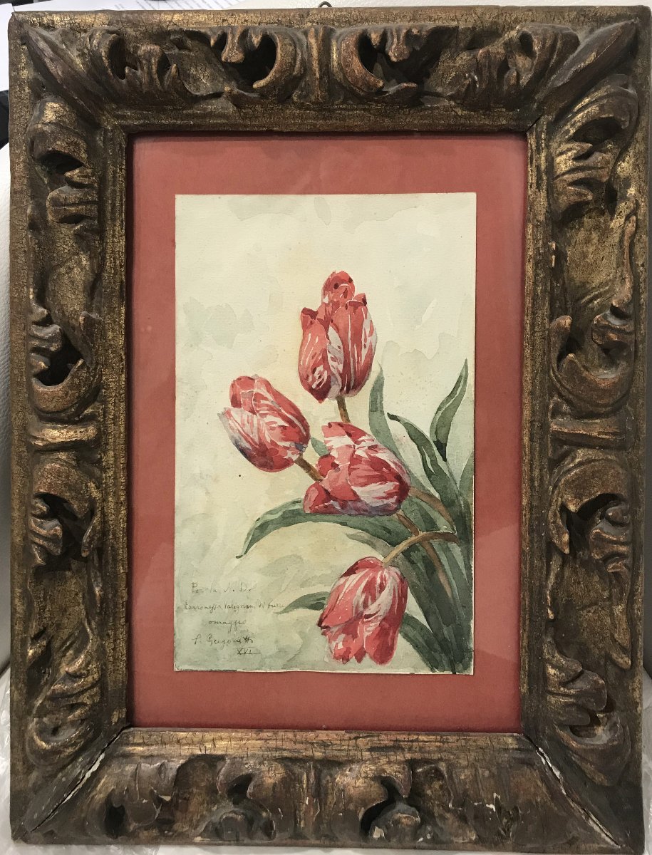 Salvatore Gregorietti - Pink Tulips XVI - 1937
