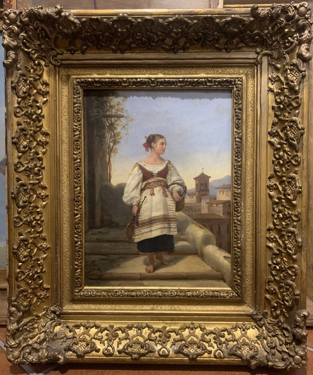 Etienne Dubois - The Peasant Girl At Celio, Rome 1830