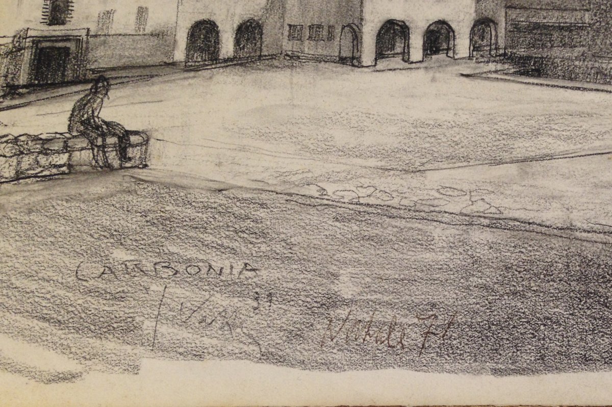 Sergio Vatteroni - Piazza Roma, Carbonia, Sardinia, 1939-photo-2