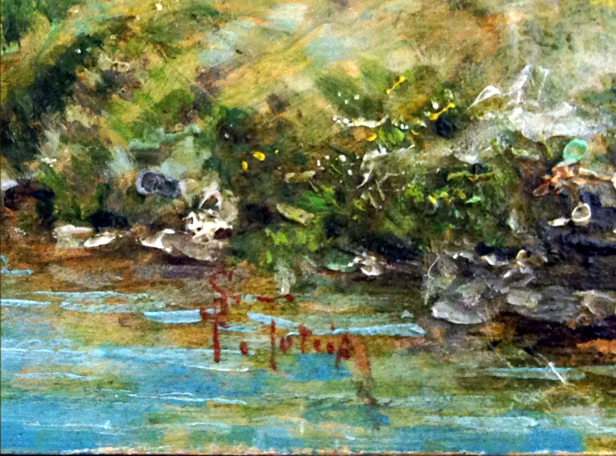 FRANCESCO SAVERIO TORCIA - Lavandières à la rivière-photo-2