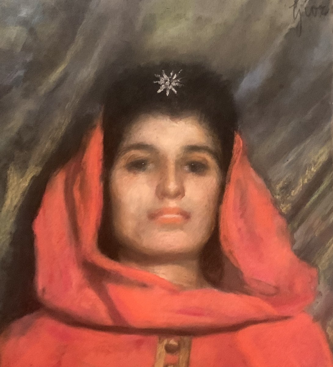 GIORGIO CAPRANICA DEL GRILLO -  Dame à la cape rouge-photo-2