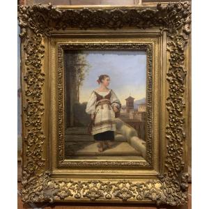 Etienne Dubois - The Peasant Girl At Celio, Rome 1830