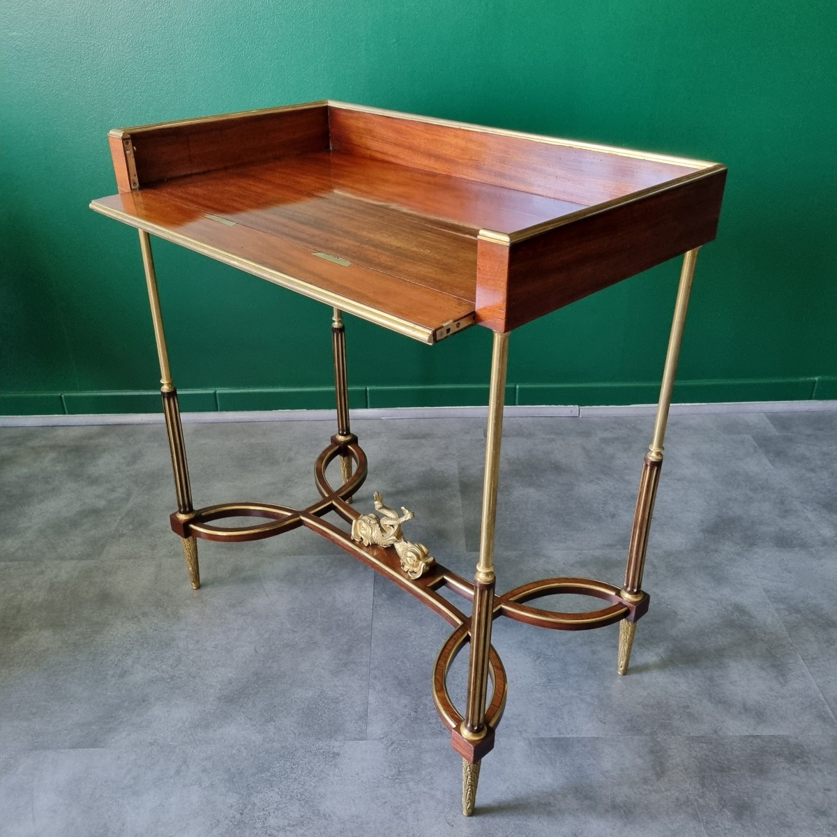 Weisweiler/dasson, Marie-antoinette Empty Pocket Table, Stamped, 19th Century.-photo-2