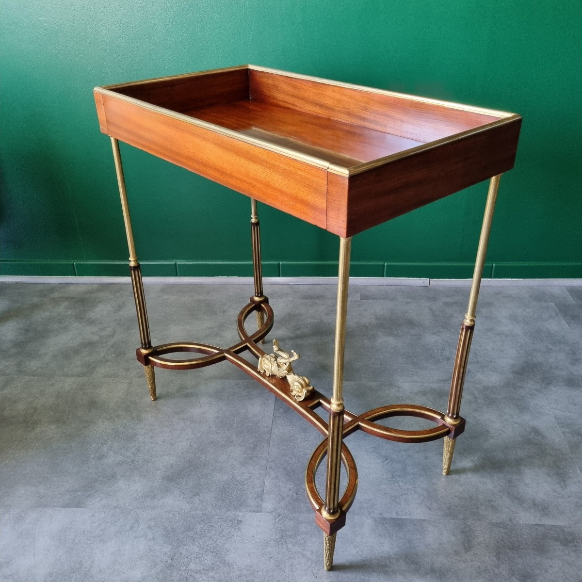 Weisweiler/dasson, Marie-antoinette Empty Pocket Table, Stamped, 19th Century.-photo-3