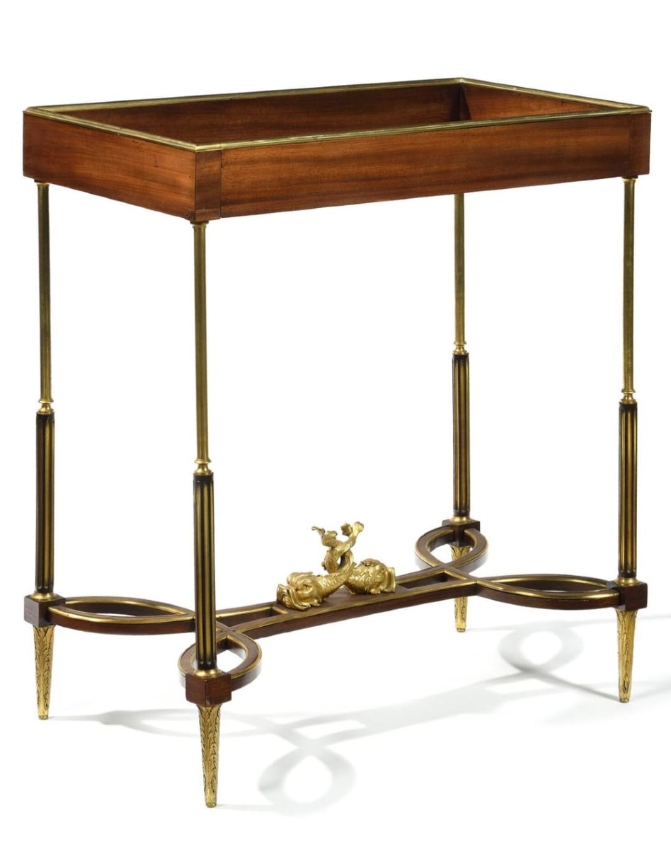 Weisweiler/dasson, Marie-antoinette Empty Pocket Table, Stamped, 19th Century.