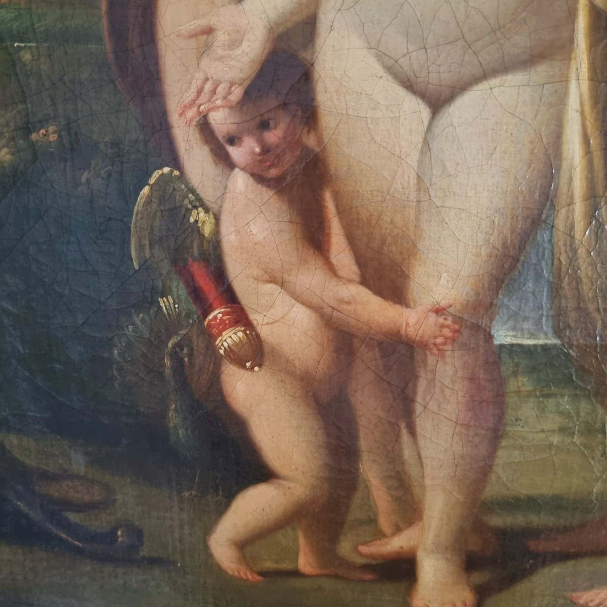 Jacques-Antoine Vallin, "Le jugement de Pâris", Huile sur toile, fin XVIIIéme.-photo-2