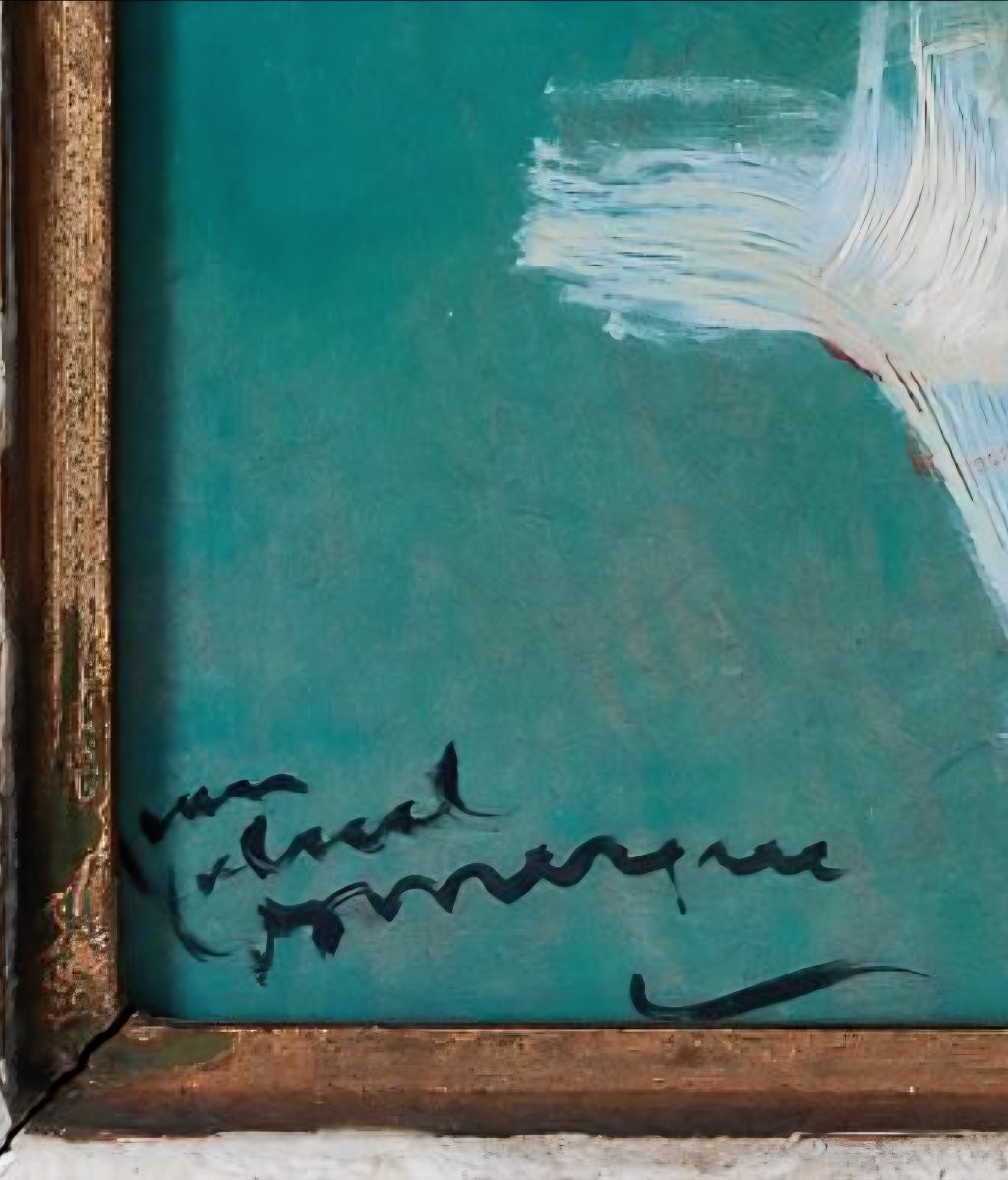 Jean-gabriel Domergue, "marlene". Oil On Panel, Signed. -photo-1