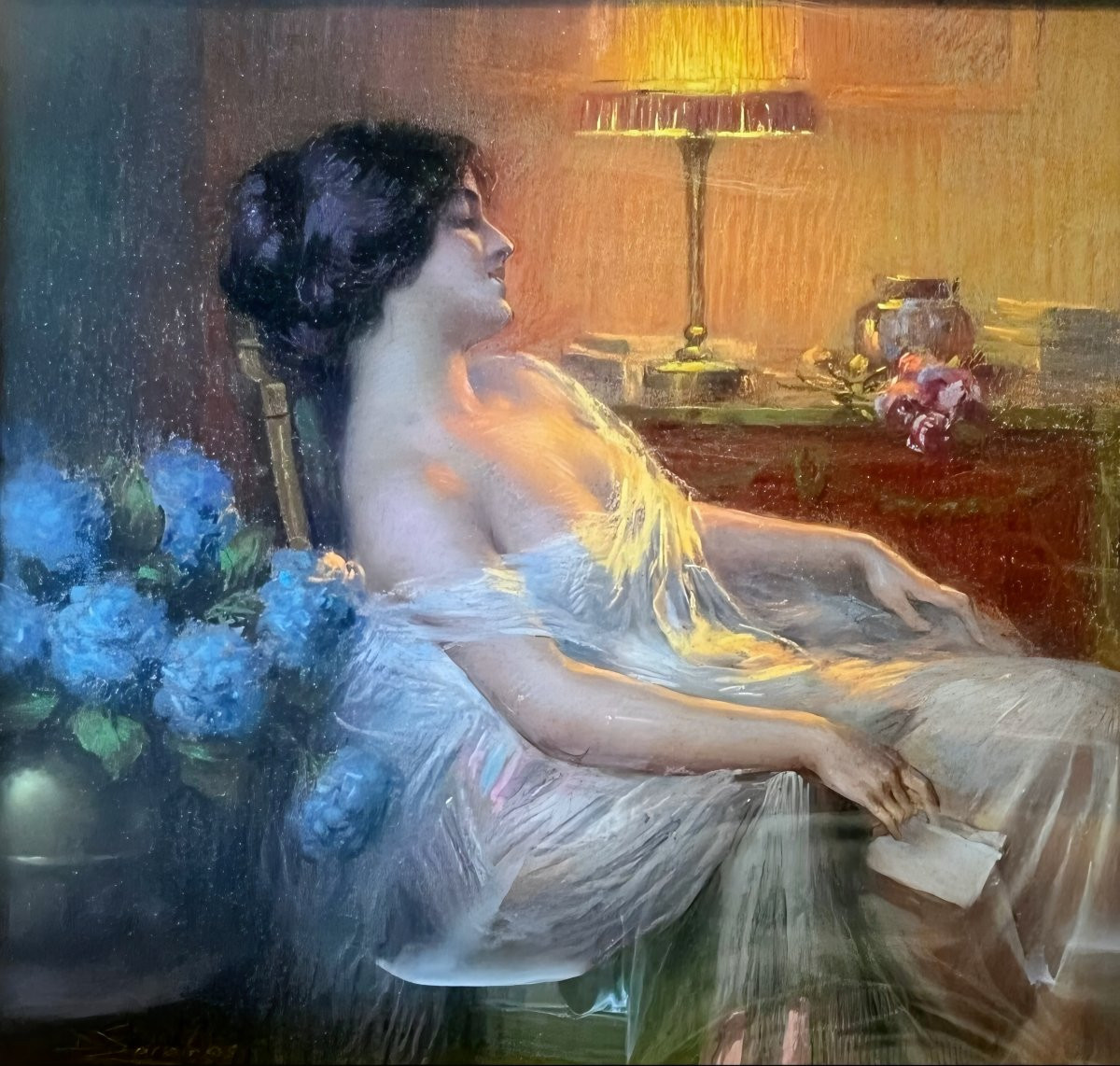 Delphin Enjolras, Signed Pastel. -photo-3