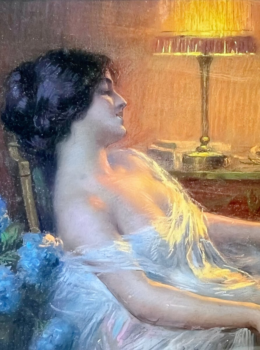 Delphin Enjolras, Signed Pastel. -photo-4