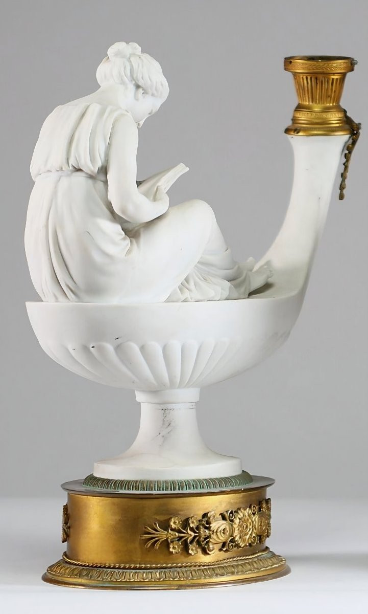 Pair Of Porcelain Oil Lamps, Boizot And Thomire. -photo-4