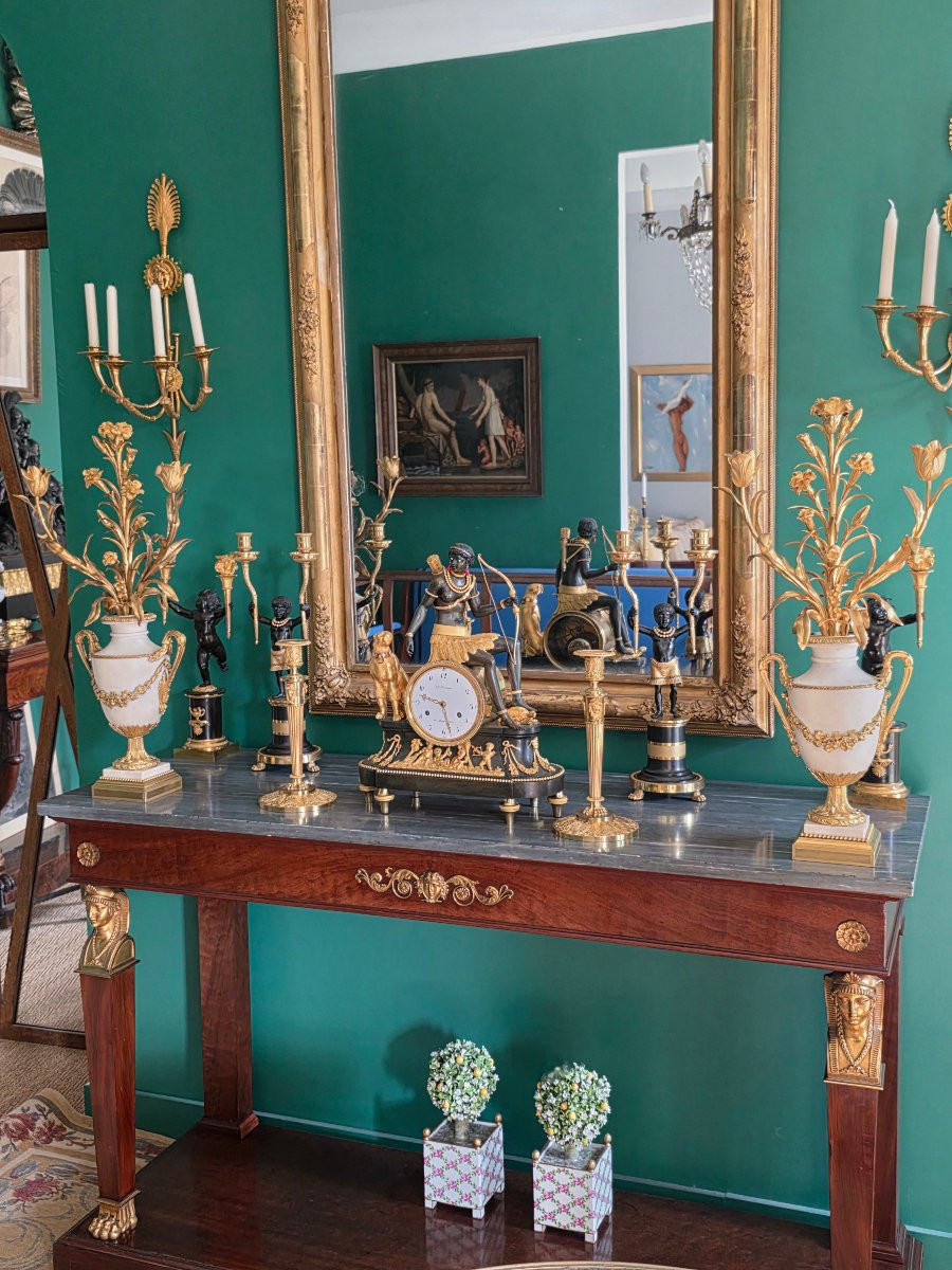 Signé Eugène Hazart. Grands Candélabres aux Bouquets. 70 cm.-photo-6