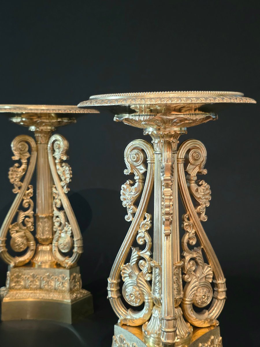 Thomire, Large Pair Of Tazza, Early 19th Century. -photo-1