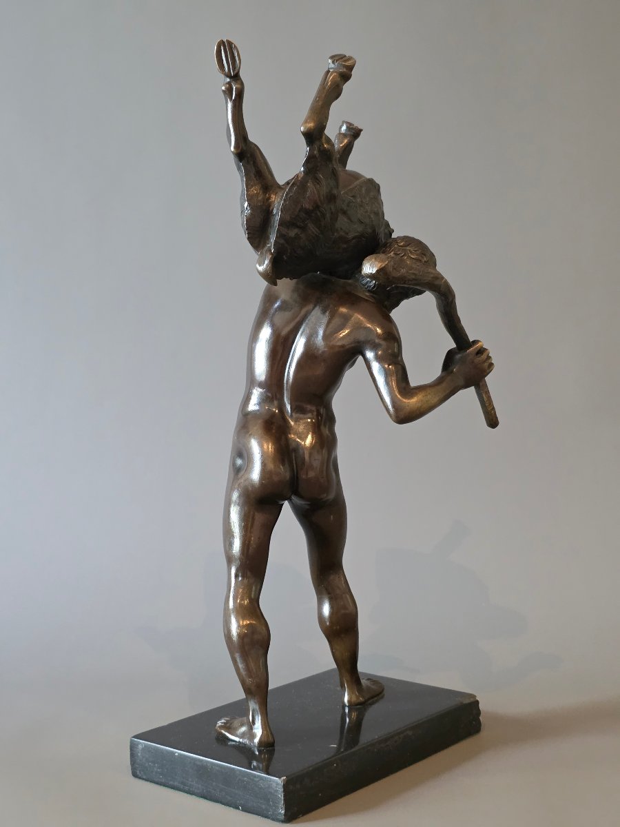 Hercules And The Erymanthian Boar, By Giambologna. 19th-century Bronze. -photo-3