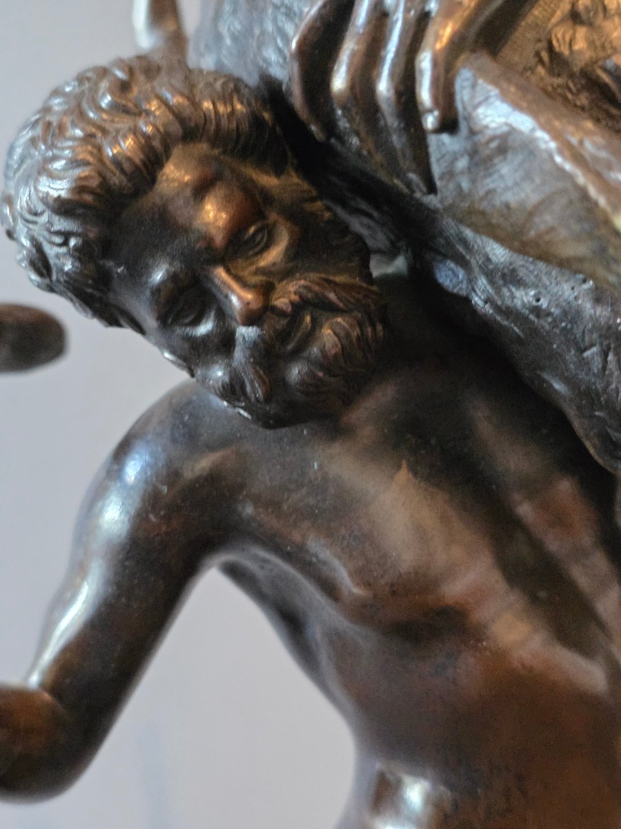 Hercules And The Erymanthian Boar, By Giambologna. 19th-century Bronze. -photo-6