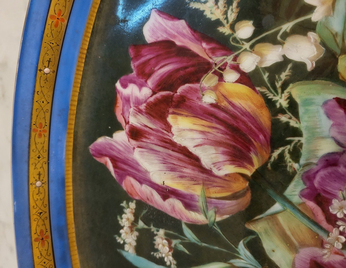 Plat En Porcelaine De Sèvres XIXeme-photo-2