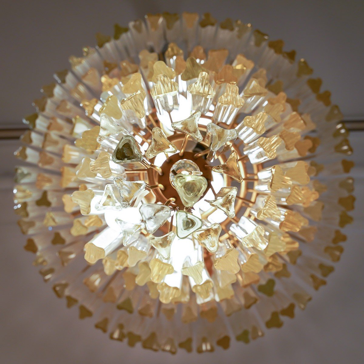 Large Murano Glass Waterfall Chandelier -photo-2