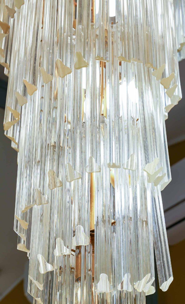 Large Murano Glass Waterfall Chandelier -photo-3
