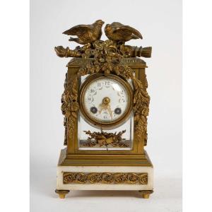 Pendule  Aux Oiseaux XIX Eme Napoléon III 