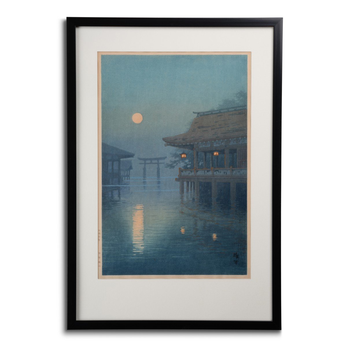 Yuhan Ito (1867 – 1942) Full Moon At Miyajima Japanese Print. Japan-photo-1