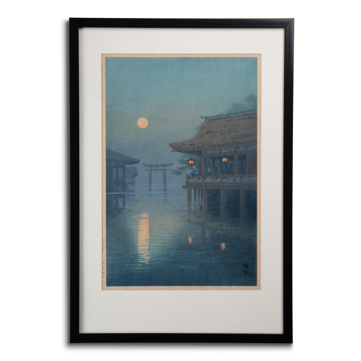 Yuhan Ito (1867 – 1942) Full Moon At Miyajima Japanese Print. Japan