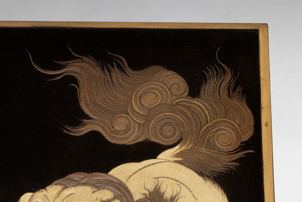 Suzuribako – Japanese Lacquer Writing Box In Shishi, Japan Edo, Meiji-photo-2