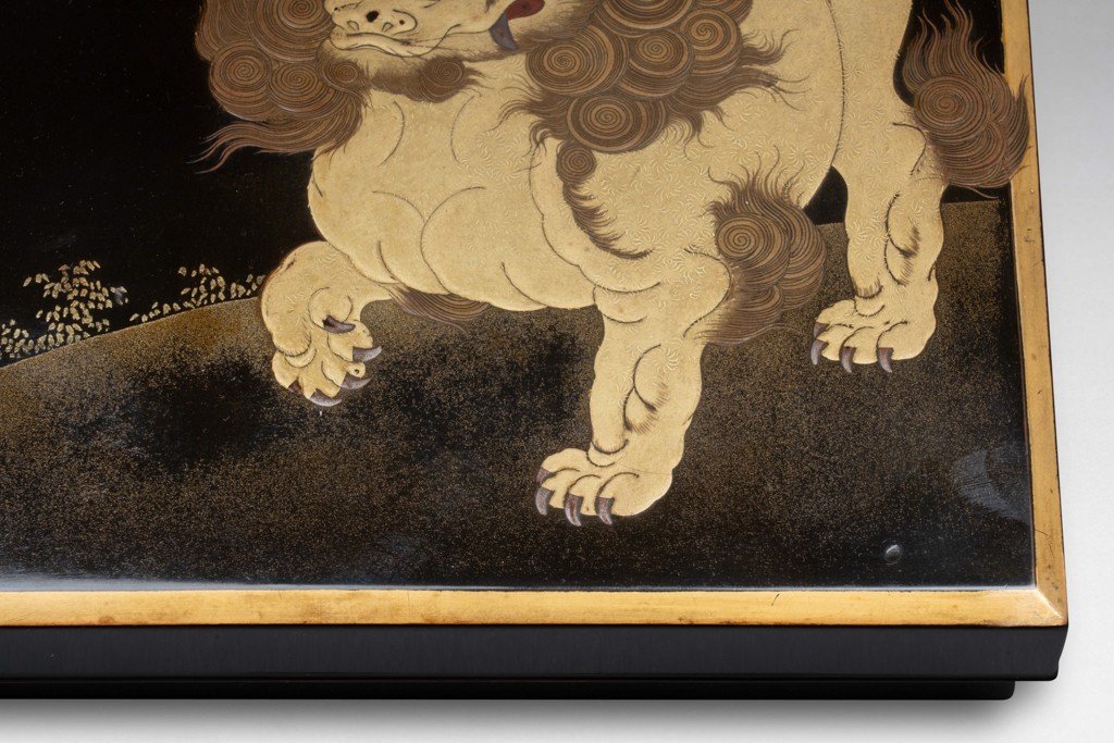 Suzuribako – Japanese Lacquer Writing Box In Shishi, Japan Edo, Meiji-photo-3