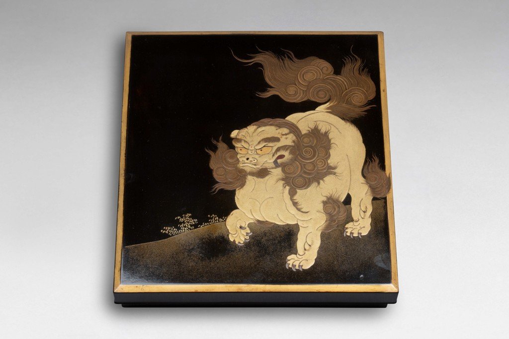 Suzuribako – Japanese Lacquer Writing Box In Shishi, Japan Edo, Meiji