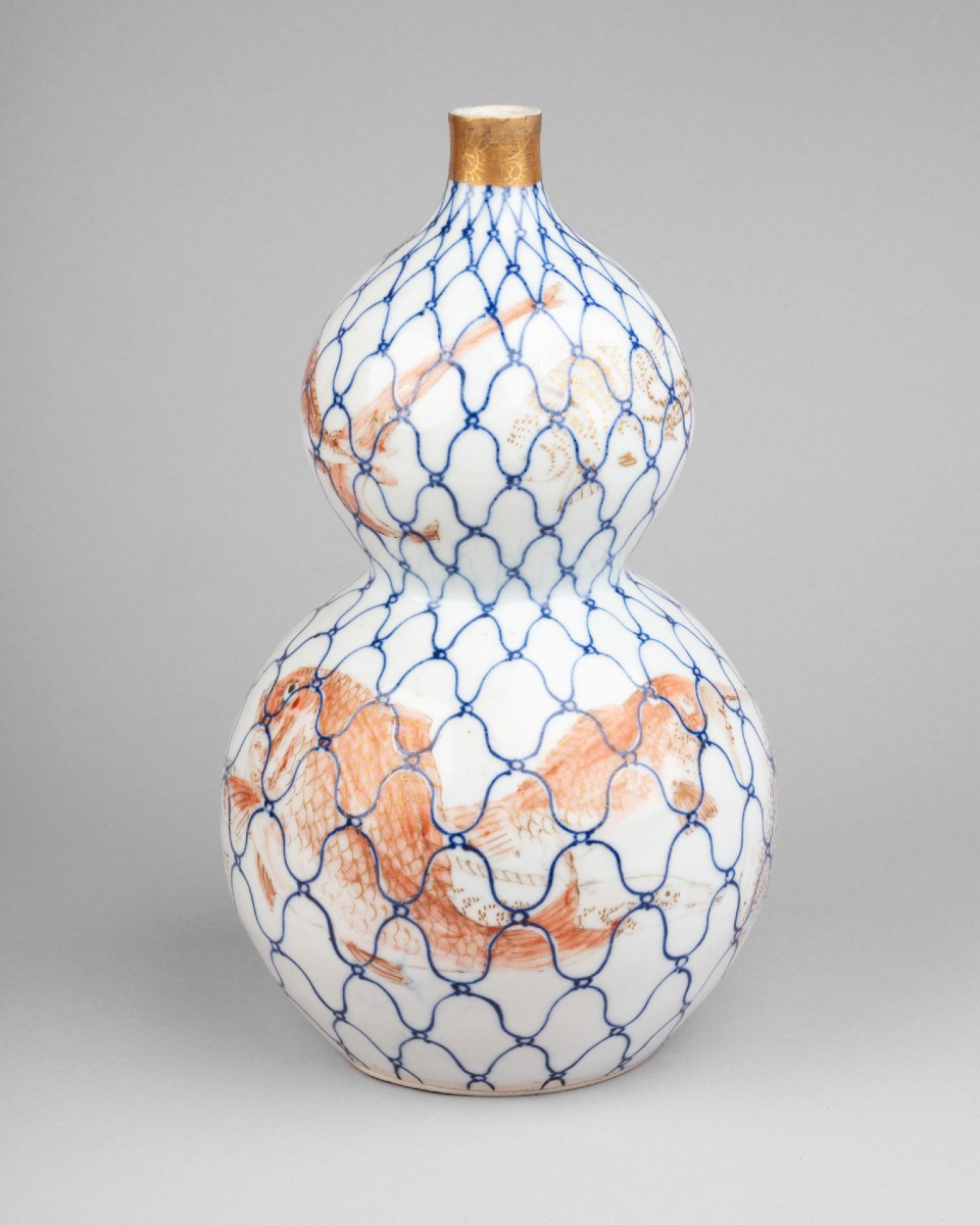 Arita. Vase en forme de double gourde. Japon fin 19e siècle-photo-2