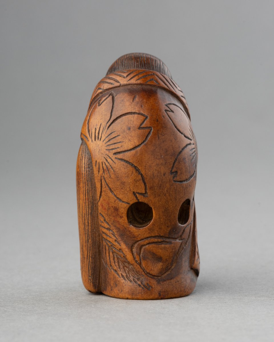Netsuke – Amusing Model Of A Small Monkey, Depicted Seated. Japan, Late Edo, Early Meiji Period-photo-4