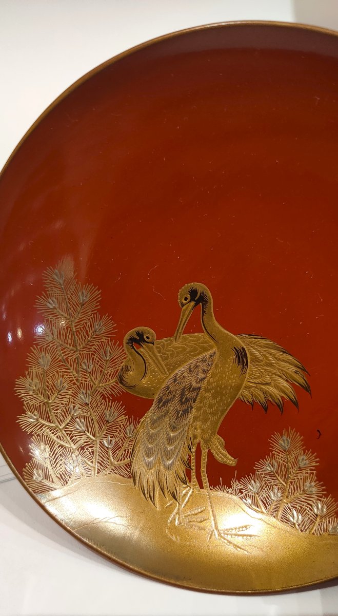 Meiji-era Japanese Lacquered Sake Cups-photo-3