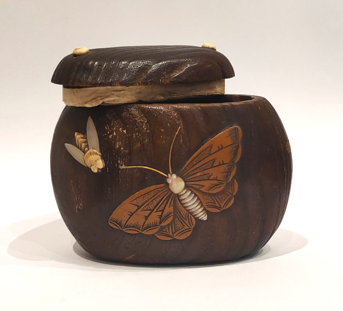 Tonkotsu. Carved Wooden Tobacco Box. Edo Period, Japan; Sagemono; Japanese Art-photo-4